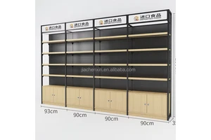 Manufacturer Double Side Multilayer Flat Back Panel Light Duty Supermarket Shop Store Display Rack Shelves For Convenience Store