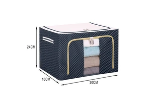 Large Capacity Clothes Storage Bag Organizer With Thick Fabric Transparent Steel Frame Waterproof