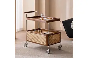 New Multi-layer Kitchen Storage Rack Organizer in Wood Household Storage Sideboard Cabinet With Spice Rack for Kitchen Supplies