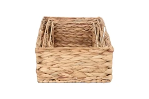 High-quality Hand Woven Multifunction Nested Laundry Woven Storage Basket Set for Store Clothes
