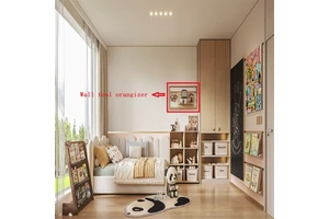 YOUPON Modern Multi-purpose Sturdy Wall Storage Rack Decorative Storage Organizer Indoor Bedroom Wall Shelf Wall Mount Organizer