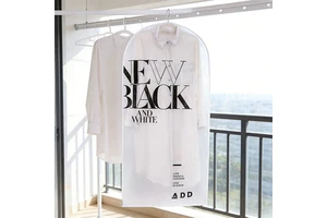 High Quality Thickened PEVA Dress Clothing Storage Bag Dust Proof Hanging Suit Garment Bag Cover with Custom Logo