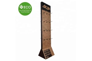 Market Retail Phone Accessories Paper Rack Pegboard Floor Display Socks Hang Hook Product Display Stand