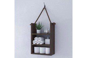 Hot Sale Customized Wooden Wall-Mounted Storage Rack for Living Room and Bathroom for Household Adornment & Organization