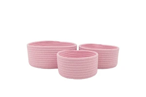 Factory Direct Supply Hand Woven Eco Friendly Cotton Rope Storage Basket for Home Desktop Sundries Organization