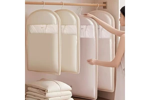 Down Jacket Compressed Dust Cover Clothes Compression Hanging Bag Household Visible Clothes Storage Bag Wardrobe Organizer