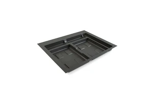 Emuca Spain Model 8196923 Anthracite Gray Plastic 600 mm Module Recycle Kitchen Drawer Container Base 2 Drawers