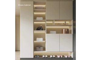 Shoebox Shoe Rack Contemporary Space Saving 50+ Pair Capacity Entryway Foyer Garage Shed Gym Hall Home Bar Home Office Hospital