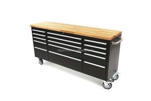 72 Inch Tool Trolley Cart 15 Drawers Heavy Duty Mechanics Tool Bench Garage Storage Workstation Rolling Tool Chest Drawers