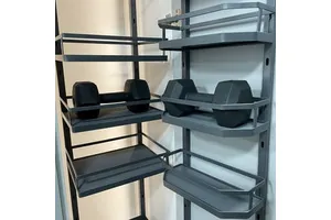 Modern Iron Kitchen Cabinet Accessories Pantry 6-Layer Pull-Out Storage Organizers in Cabinets