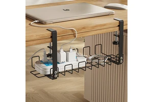 Metal Offices Cable Rack Cord Organizer With Clamp Mount for Electric Wire Management Home Desk Cable Tray