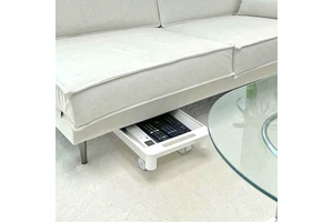 Mobile Rolling Under Bed Storage Tray with Wheels 2 Pack White Sliding Organizer Drawer for Closet Plastic Storage Box
