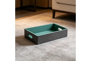 Custom Luxury Leather Hotel Amenity Guest Room Supplies Leather Shoe Box for Hotel Guest Room