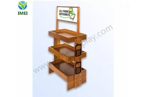 Cosmetic Store Wood Storage Box Wood Retail Display Racks