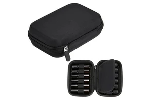 Custom Logo Waterproof Shockproof EVA Essential Oil & Makeup Case with Zipper Closure Fashion Style Holds 12 Bottles (5ml/10ml)