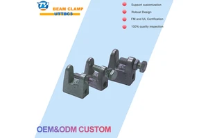 Quest Manufacturing Carbon Steel Cable Tray I-Beam Mounting Clip Galvanized With FM For Certificate Inch Measurement