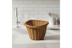 Yiqiang Rattan Woven Multi-Purpose Storage Basket for Tea Vegetable Fruit Bakery Desktop Storage Household Use Home Decoration