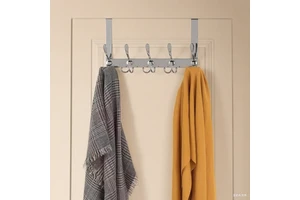 Door Coat Hanger Towel Hanger Over Door Coat Rack Towel Rack with 5 Coat Hook for Bag
