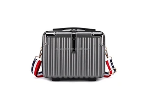 Wholesale Price ABS PC Suitcase Travel Beauty Cosmetic Case 14 ''suitcase Portable Carrying Hand Luggage Makeup Case
