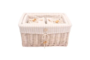 100% Natural Woven Storage Basket Luxury Style Wicker for Blankets/Magazines Daily Use Packed in Cartons