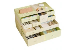 Adjustable Multi-tier Cosmetic Storage Box for Household Desktop Dressing Table Skin Care Lipstick Drawer-type Storage Rack