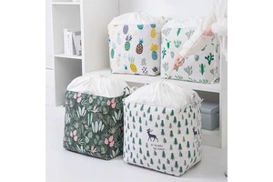 Factory Supply 140l Large Portable Quilt Travel Storage Bag Home Organizer Clothing Storage Bag with Zipper Quilt Bag
