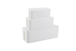 Customized Modern Plastic Cable Box Electric Wire Storage Organiser Cable Management Holder Rectangle Shape Manager Eco-Friendly