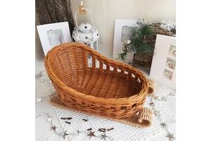 New Style Christmas Storage Basket Fruit Hamper Home Decoration Supplies Party Holiday Handmade Item Manufacturer Vintage Style