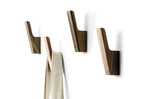 Solid Wood Classic Design Wall Hanging Coat Rack with Cup Hook for Entrance Living Room or Bedroom