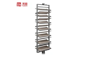 TIANYI Modern Space Optimizing Sliding 360 Degree Rotating Shoe Rack For Closet Containing Colorful Adjustable Trays