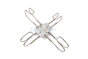 Aluminum Bracket And Stainless Steel Wire Adjustable Aerial Fiber Optic Cable Coiling Slack Storage For Pole Mounting