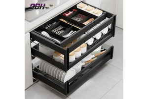 Kitchen Hardware Accessories Cabinets Pull Out Spice Rack Seasoning Drawer Wire Baskets Kitchen Cabinet Pull Out Storage Rack
