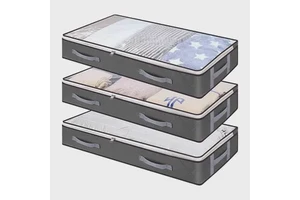 Foldable Non-Woven Under Bed Storage Box for Clothes Blankets Dustproof Moisture-Proof Closet Organizer