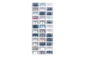 Multicolor Stackable Drop Front Shoe Storage Box Organizer for Home & Household for Kids