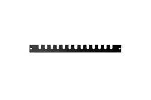 1U 19 Inch Rack Mount 12 Port Fishbone Cable Management Panel 15mm Slot Width Thickened Metal Cable Organizer