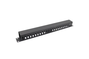 19\" 1U Steel Cable Management Rack Network Organizer for Telecommunications Wire Management