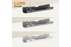 CC11-4 Custom Black White Under Desk Cable Management Tray Cable Cord Organizer Tray For Desk Wire Power Strip Holder