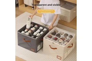 For Hot-Selling Double Transparent Visual Non-woven Fabric Multi-Functional Storage Box Modern Shoe Compartment Living