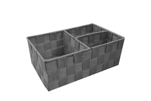 2022 Hot Selling Woven Storage Baskets Eco-Friendly Handmade Small Jute Braided Basket With 3 Grids