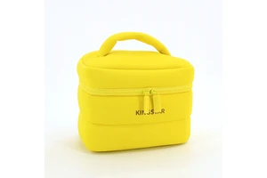 OEM Factory Custom New Custom Logo Travel Vanity Cosmetic Bag Customized Size Soft Puffy Beauty Organizer Neoprene Cosmetic Bag