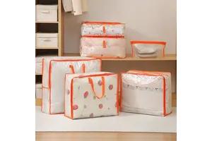 New Large Capacity Clothes Quilt Storage Bag PP Clothes Organizer Bag Moving Luggage Packing Bag with Handle