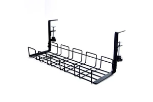 No Drill Under Desk Metal Wire Power Cable Socket Storage Organizer Bracket Rack