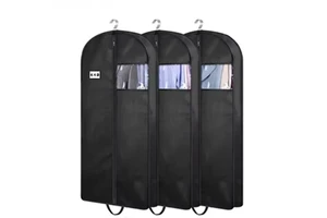 Closet Storage Organizer Sustainable Hanging Garment Bag with Handle Suit Cover for Men's Suits Jackets Shirts Wardrobe