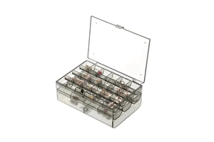High Quality Injection-Molded Rectangle Classic Desktop Plastic PS Multifunction 6-10L Capacity Storage Box Jewelry Makeup Box