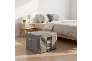 Large Capacity Steel Clothing Organizer Storage Bag for Clothes Bedding Home Use Foldable Eco-Friendly Non-Woven Fabric