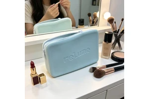 Fashionable Large Capacity Versatile Silicone Toiletry Storage Bag Zipper Closure Portable Travel Cosmetic Bag