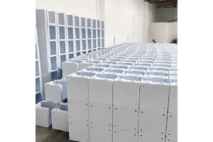 Huiyuan Warehouse Socks & Clothing Storage Box Folding Corrugated Plastic Stackable Picking Bin