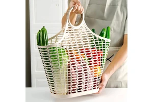 Wholesale Portable PP Plastic Grocery Basket Shopping Basket Carry Basket Handheld Basket Storage Basket for Home Market