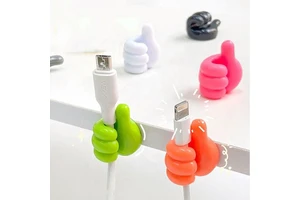 Wholesale Cute Thumb Hooks Wire Organizer Wall Hooks Hanger Strong Wall Storage Holder Black Storage Holders & Racks Single ABS