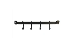 Heavy-Duty Wall Mounted Steel Utensil Storage Rack with 10 Removable Sliding Hooks for Kitchen & Bathroom-Factory Supply